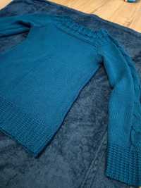 Sweter rozmiar 36 ciemny turkus