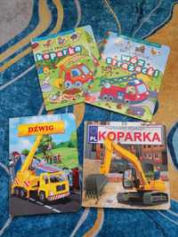 Książeczki dla dziecka Koparka i dźwig + naklejanka