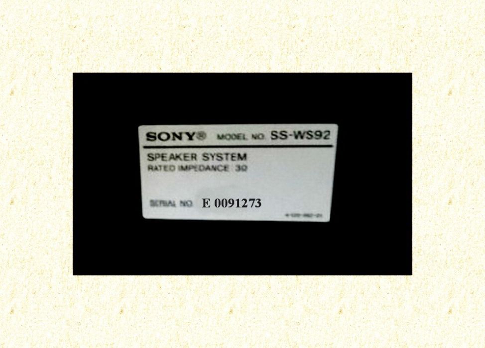 Сабвуфер SONY SS-WS92 (Bass refl ex)