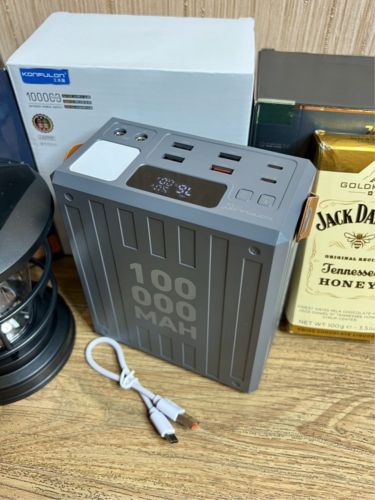 Мощный Power bank 100000 mah. Быстрая зарядка 22.5W. Оригинал 100%