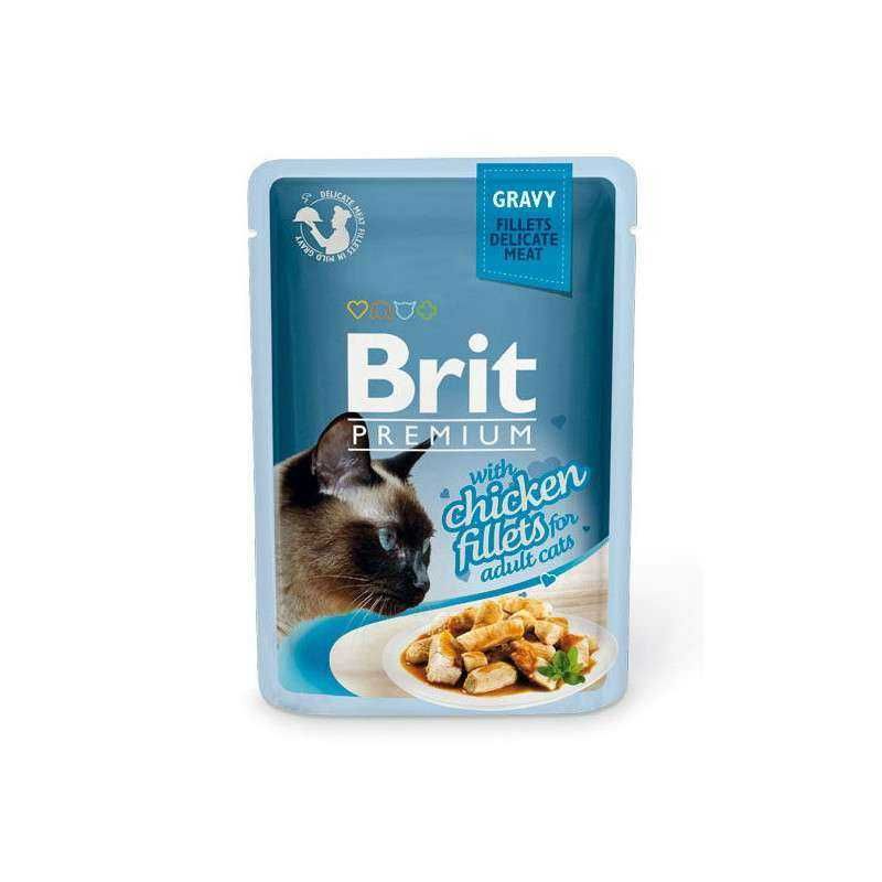 Вологий корм Brit PREMIUM CAT для котів. 10 Видів Паучів Бріт Преміум