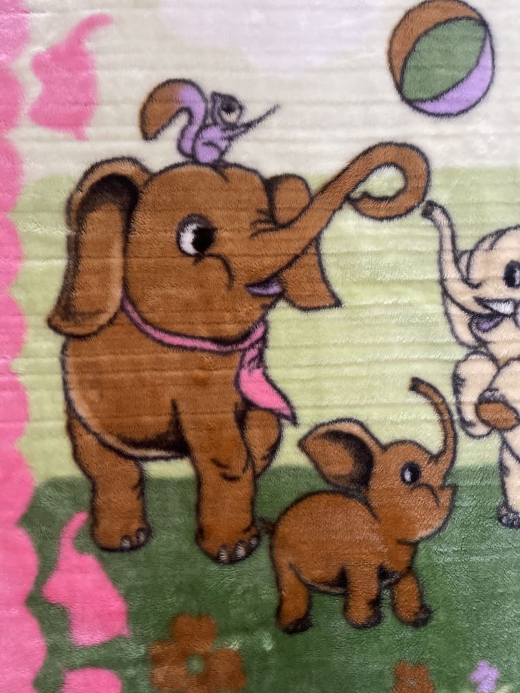 Детское одеяло со слониками размер 142/101 см