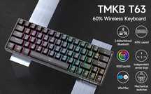 Klawiatura mechaniczna gamingowa TMKB T63 RGB Switch BLUE czarna