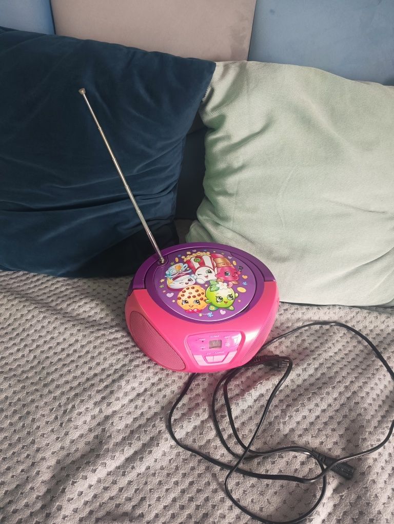 Odtwarzacz CD radio FM boom box shopkins dla dzieci