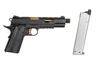 Pistola Colt 1911 Rossi gold 6mm híbrida full metal nova airsoft