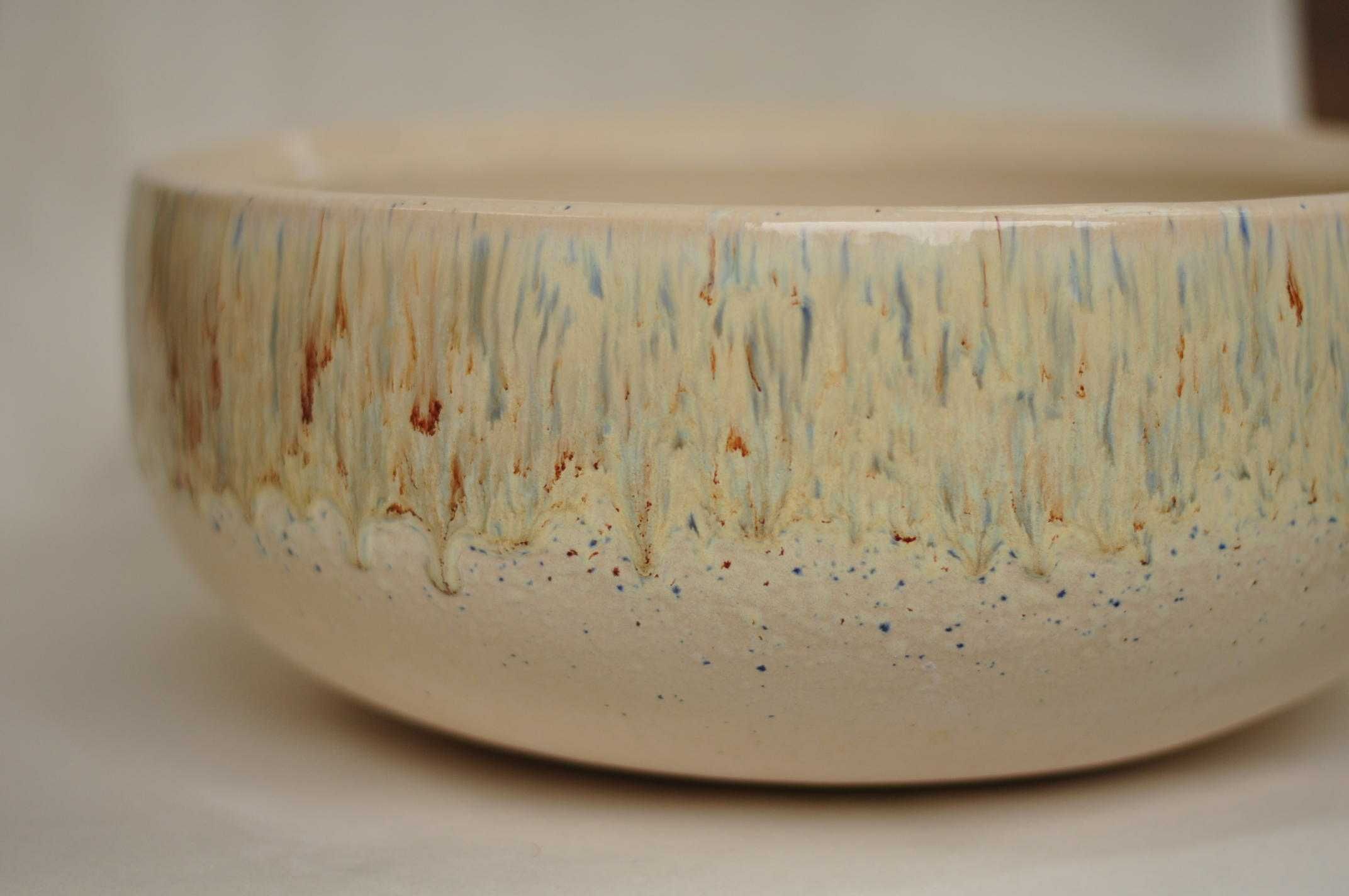 HANDMADE & OUTLET Umywalka ceramiczna nablatowa - 33 cm Birds Egg