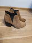 Botki Lasocki skórzane CAMEL r.35 wkładka 22-22.5 stan idealny