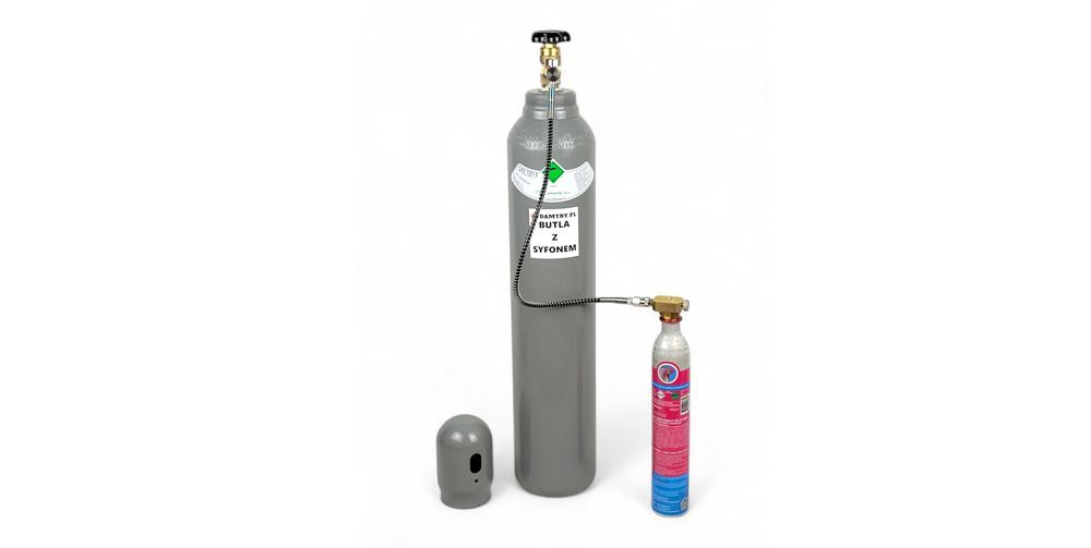 Zestaw Butla 8l i Przetoczka ALFA11+ Wąż do Nabijania Butli Sodastream