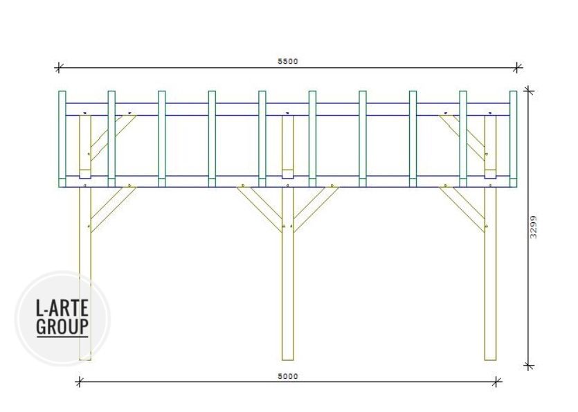 MURGIA Wiata garażowa ALTANA CARPORT 360x550 LIMA