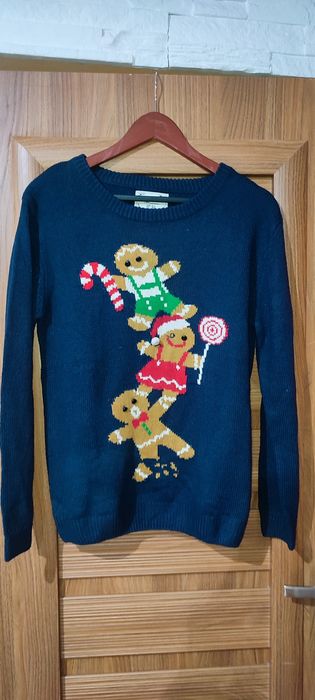 Ładny Ciasteczkowy sweterek Atmosphere rozm M wymiary na fotkach