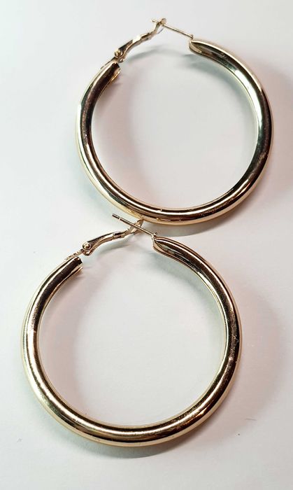 Chunky Kolczyki STAL CHIRURGICZNA złote Kółka Y2K 5cm