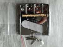 Mostek Telecaster bridge z Logo i siodełkami mosiężnymi