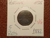 Portugal - moeda de 5 reis de 1882 (VG) - Monarquia