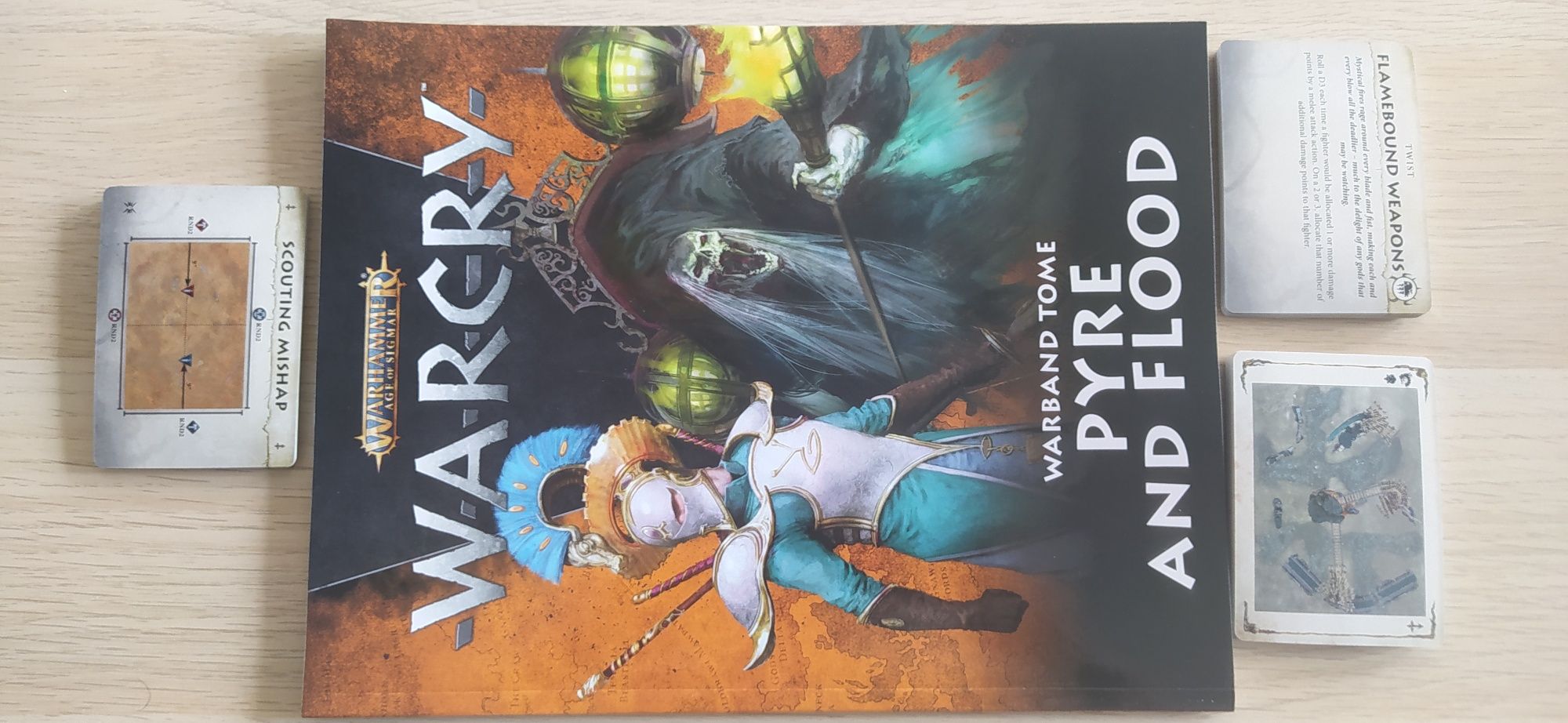 Warcry Pyre and Flood -podręcznik i karty