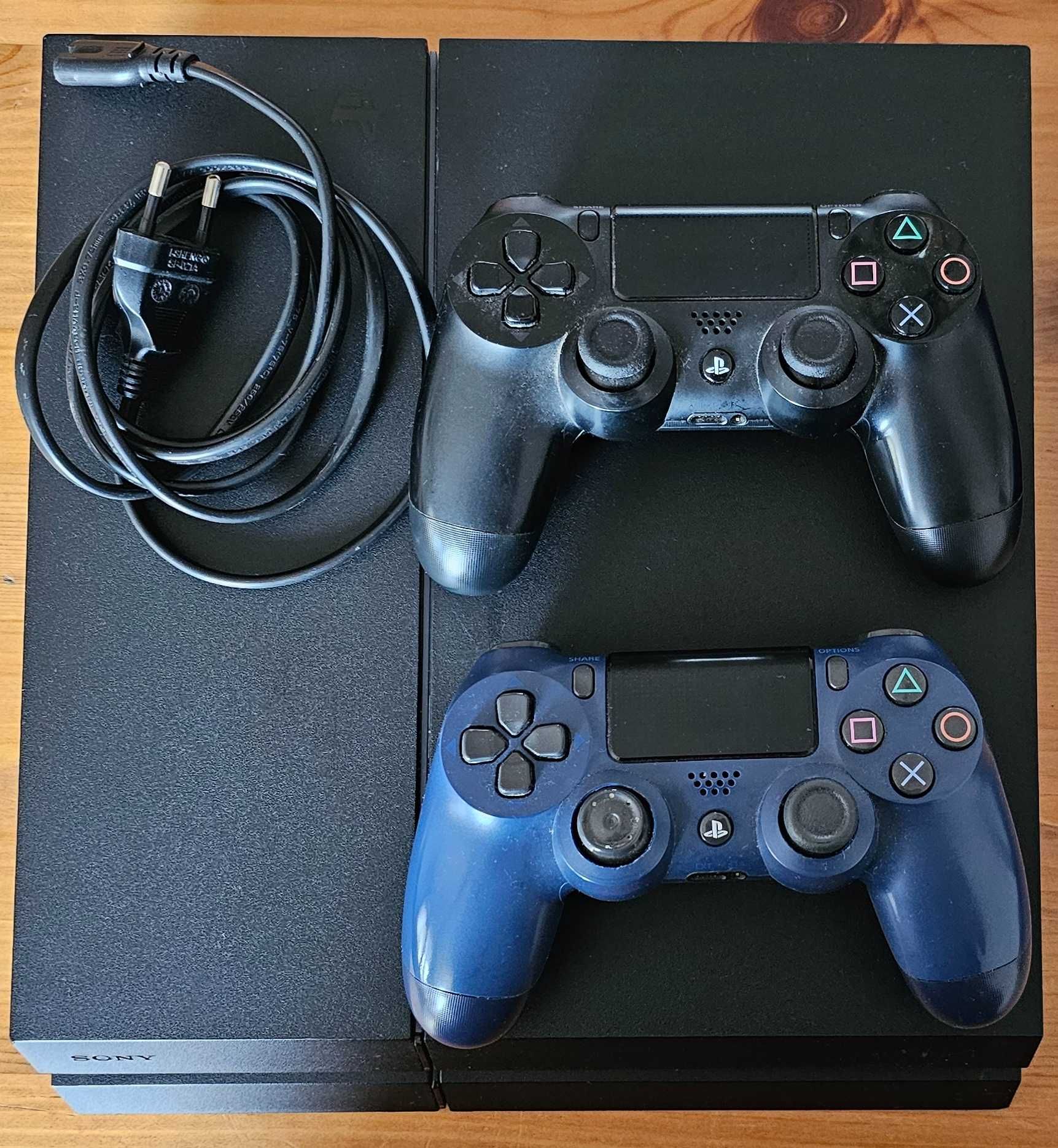 PlayStation 4 500gb + 2 pady + 5 gier