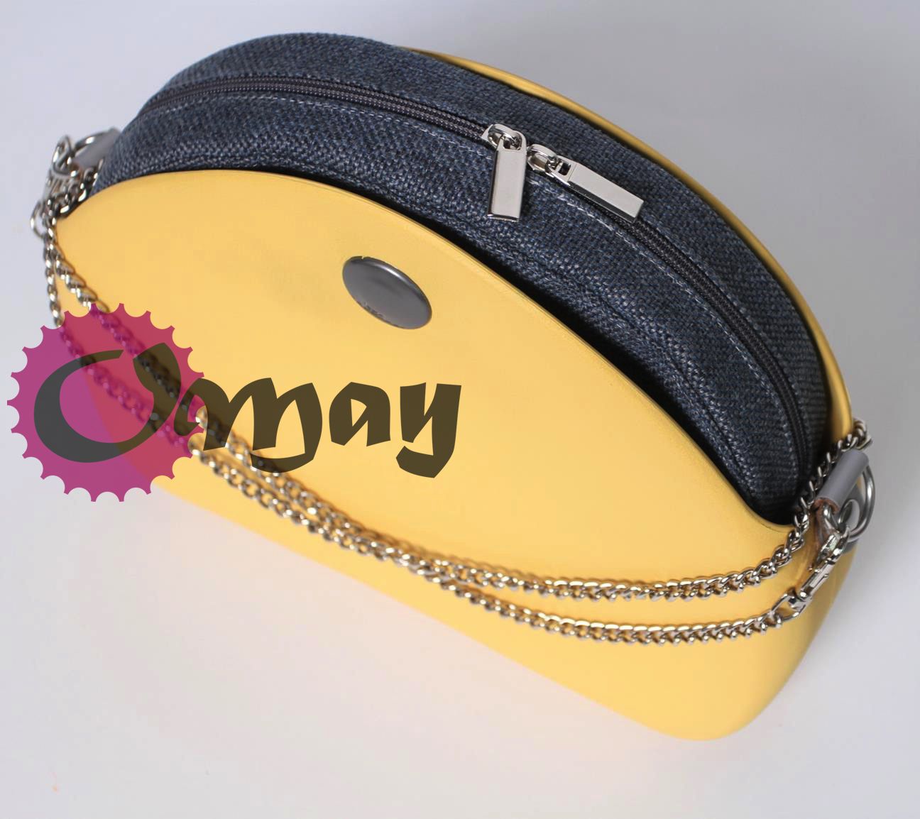organizer OBAG MOON LIGHT plecionka szary niebieski 2 kieszenie OMAY