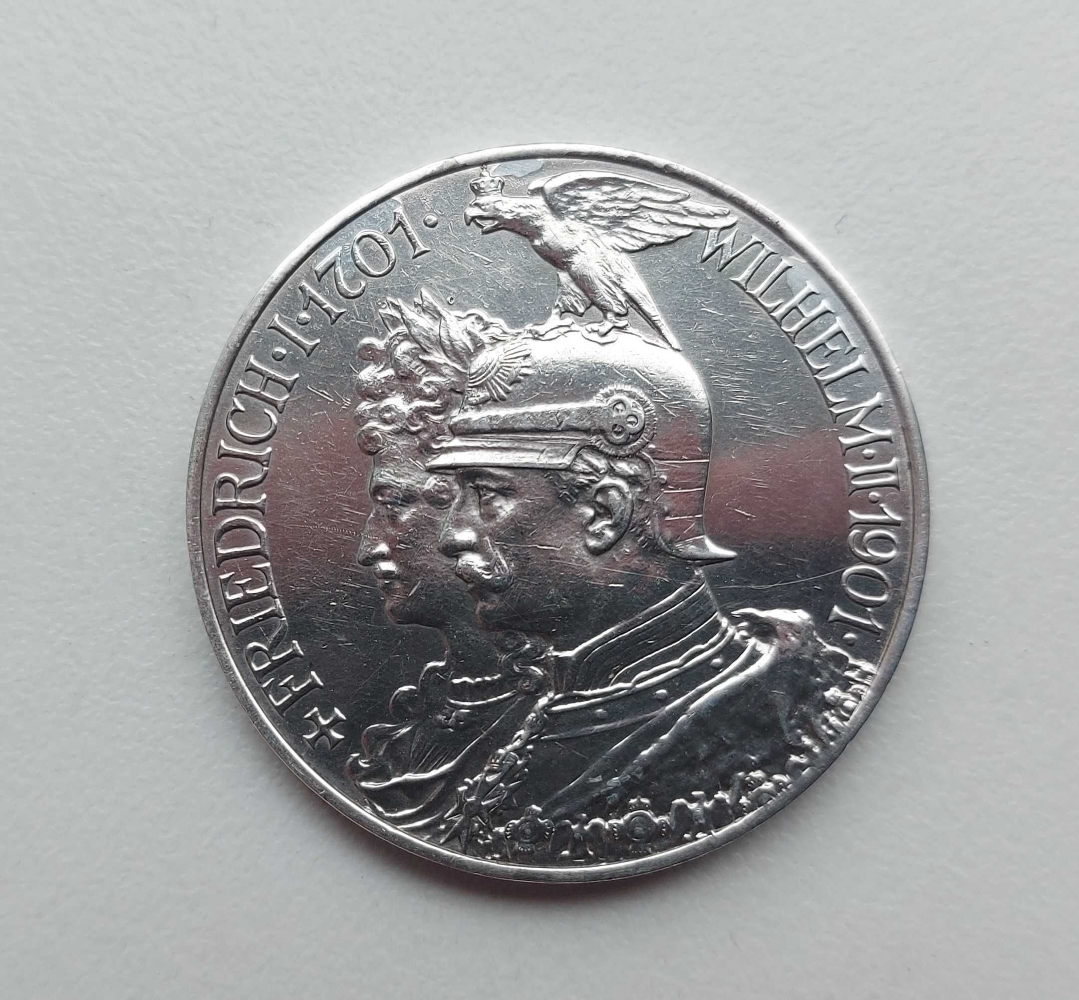 Німеччина 5 марок 1901 р. 200 років Пруссії срібло