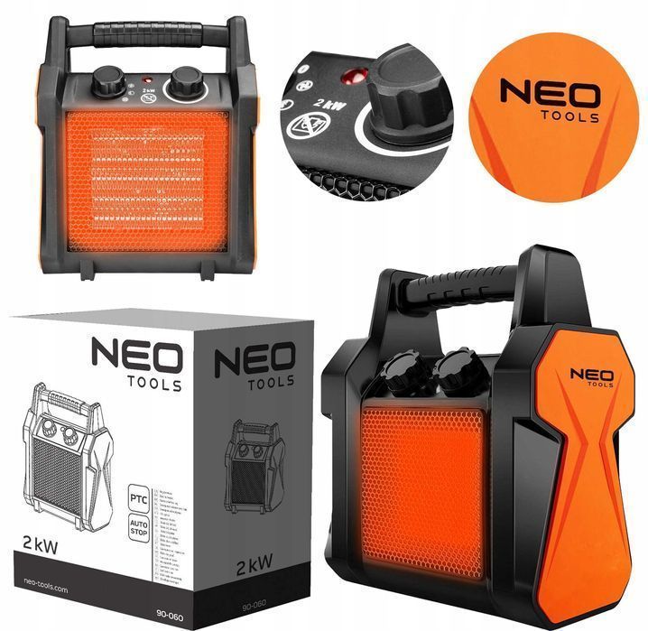 Nagrzewnica Elektryczna Ceramiczna Ptc, 2Kw Nowy Model