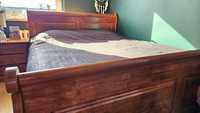 Meble dębowe do sypialni, łóżko drewniane