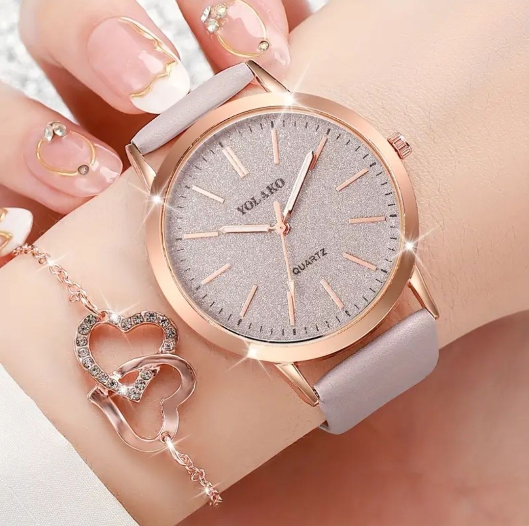 Zegarek damski zestaw biżuterii
