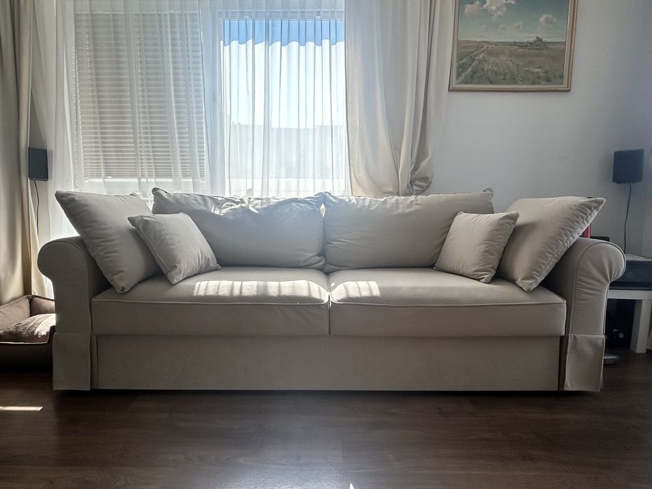 Sofa Zoya velvet beżowa