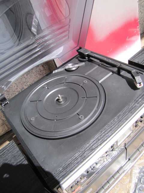 Auna Wieża stereo Bluetooth gramofon radio CD/MP3 USB magnetofon x 2