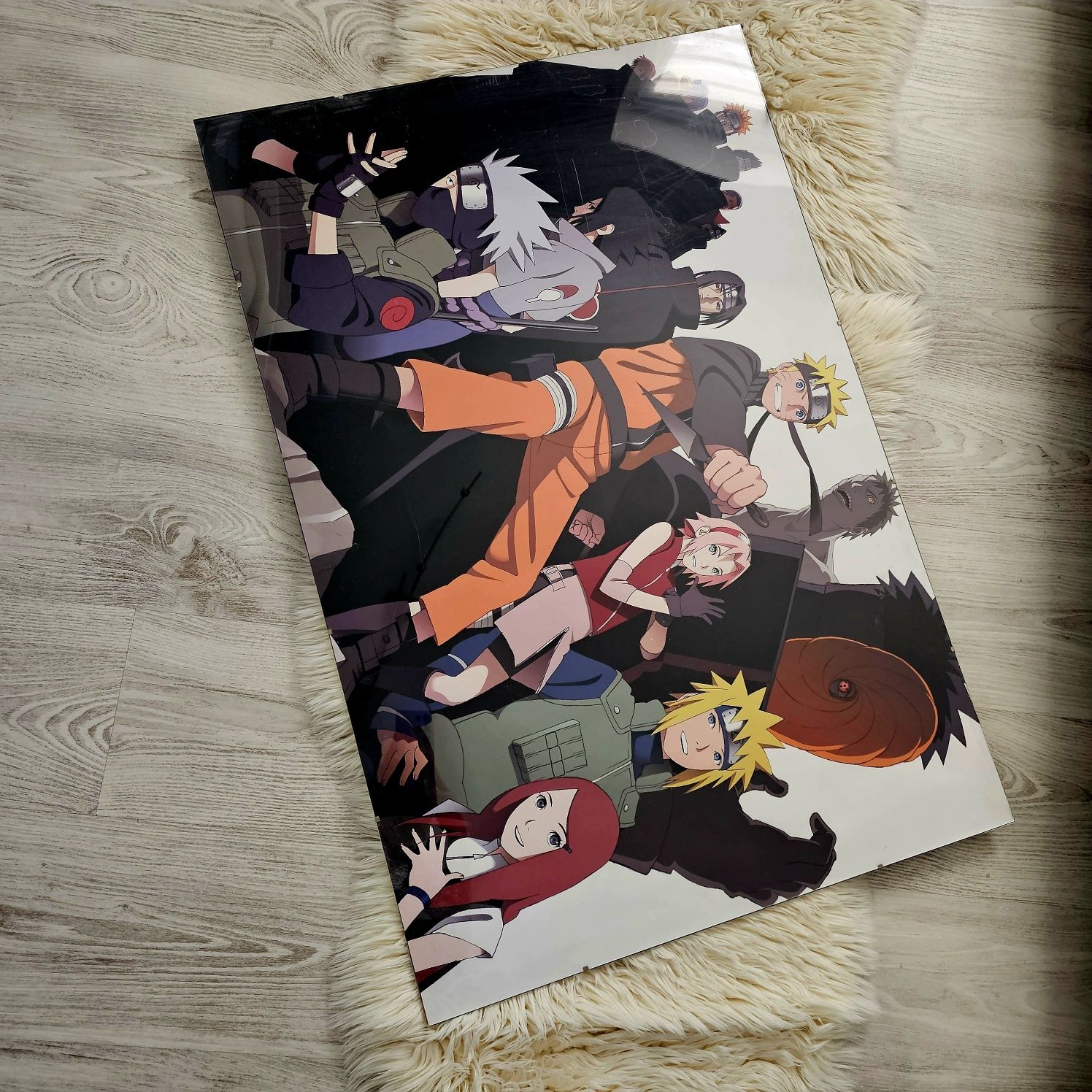 Obraz szklany Naruto Anime z możliwością wymiany plakatu