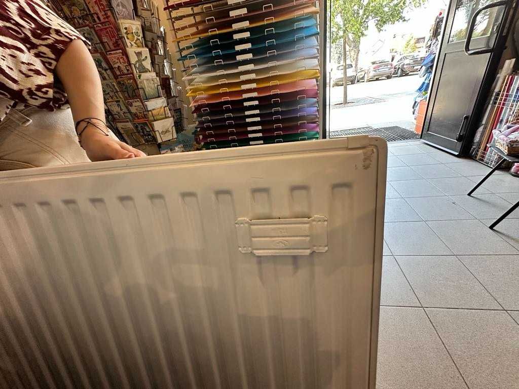 Grzejnik dwupłytowy z podłączeniem dolnym, biały