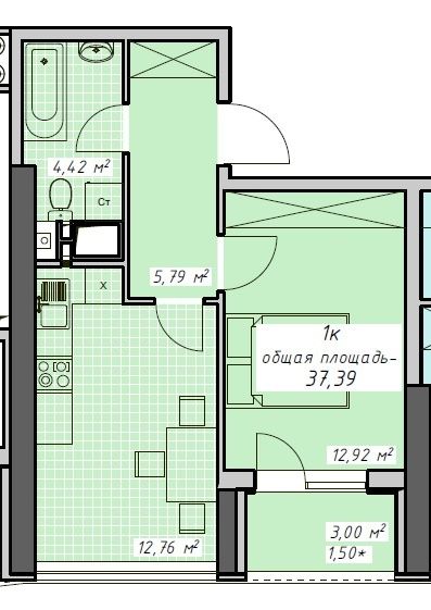 ТОП! Продам однокомнатную квартиру ЖК Атмосфера, секция 5, сдана