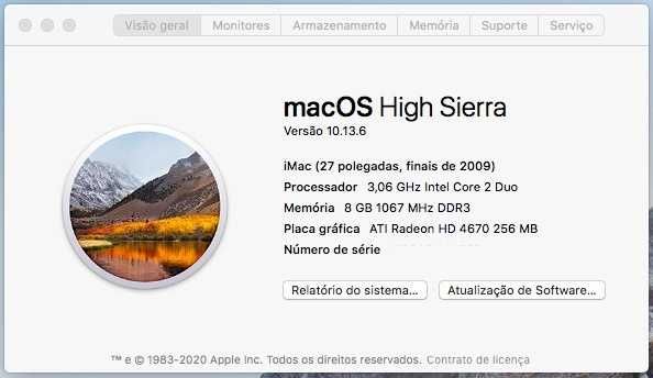 Apple iMac 27" 2K - Late 2009 - 8Gb Ram - 240Gb SSD
