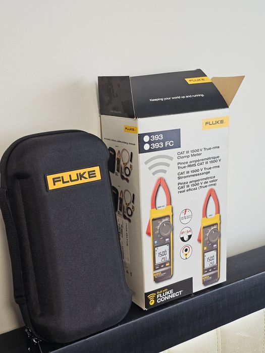 Nowy Fluke 393 FC Miernik Cęgowy Multimetr 1500V DC Fotowoltaika TRMS