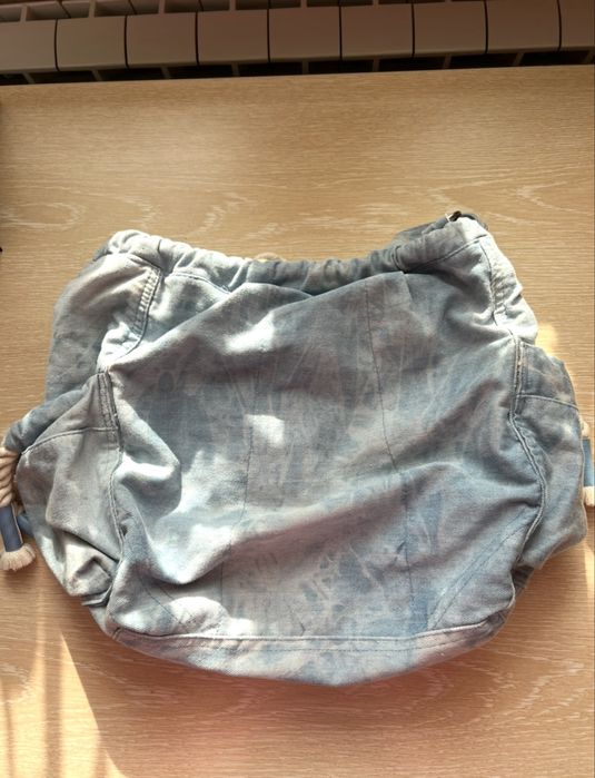 Torba jeansowa worek duża na lato na wakacje na plaże marynarska