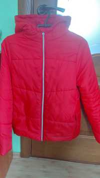 Зимова червона куртка. Дитяча, 158 розмір