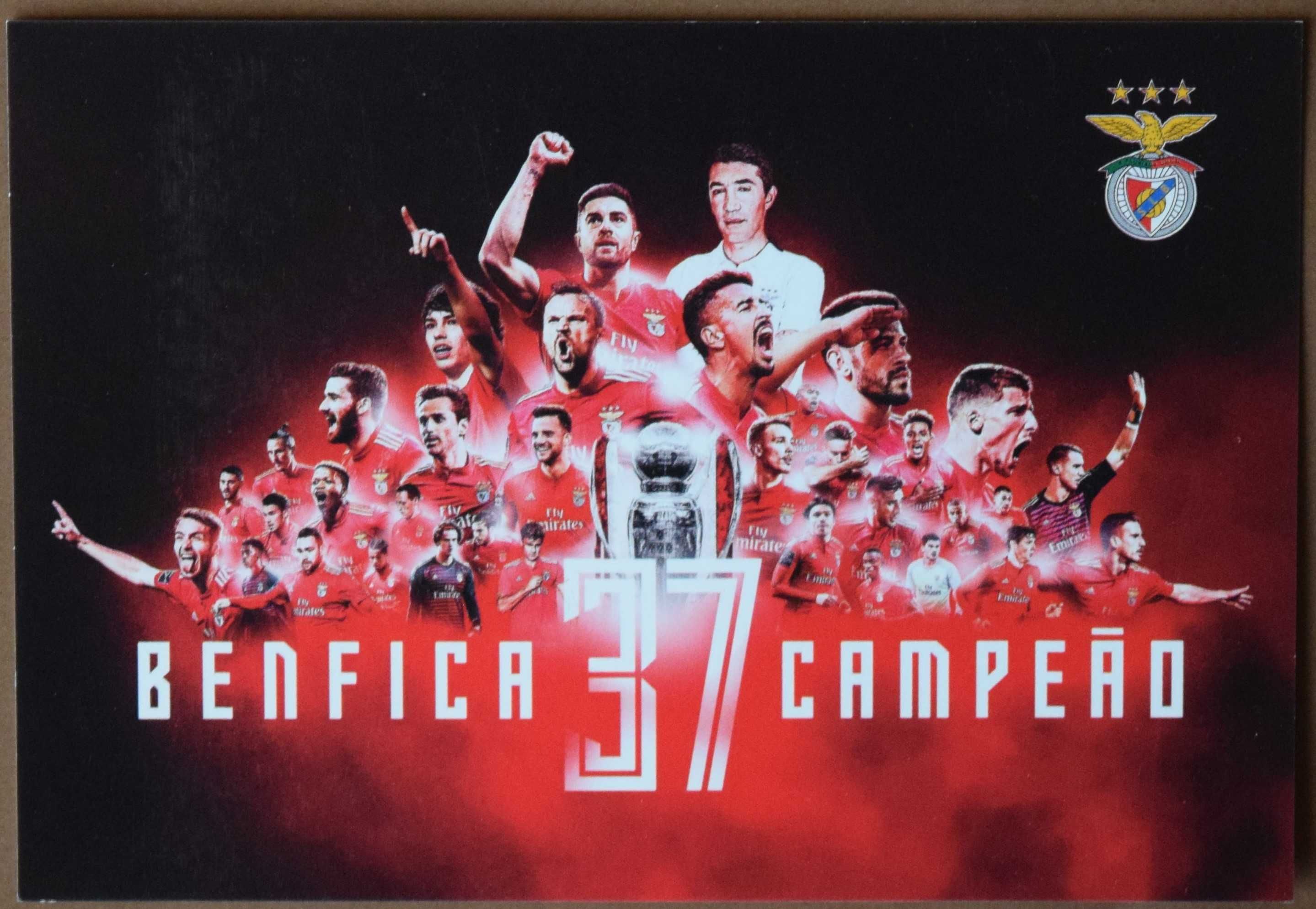 2 Postais Benfica - SLB - 60 Anos Campeões Europeus e 37º Título