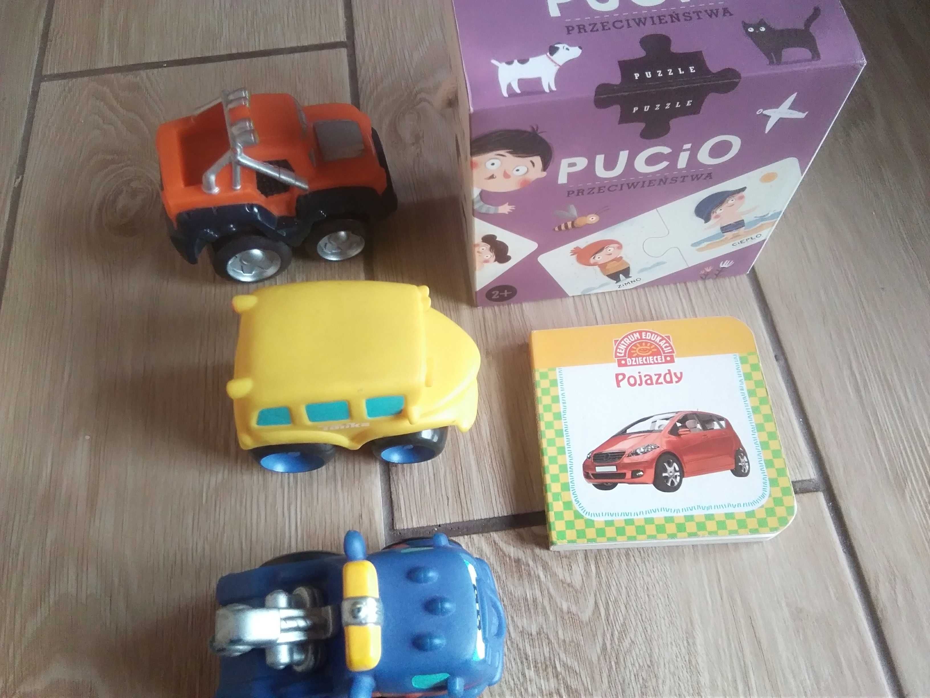 Autka, Pucio puzzle, książeczka dla chłopca, 1-2 lata