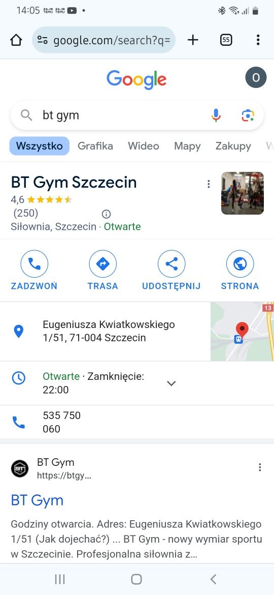 Karnet na BT gym Szczecin