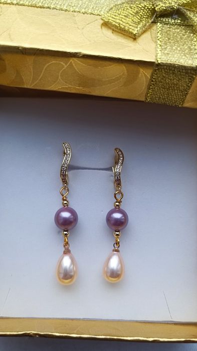 Колье та сережки з перлами