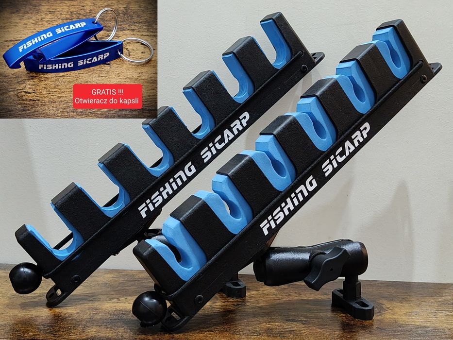 Uchwyty na wędki do relingów łodzi z pełną regulacją na kulach 25 mm