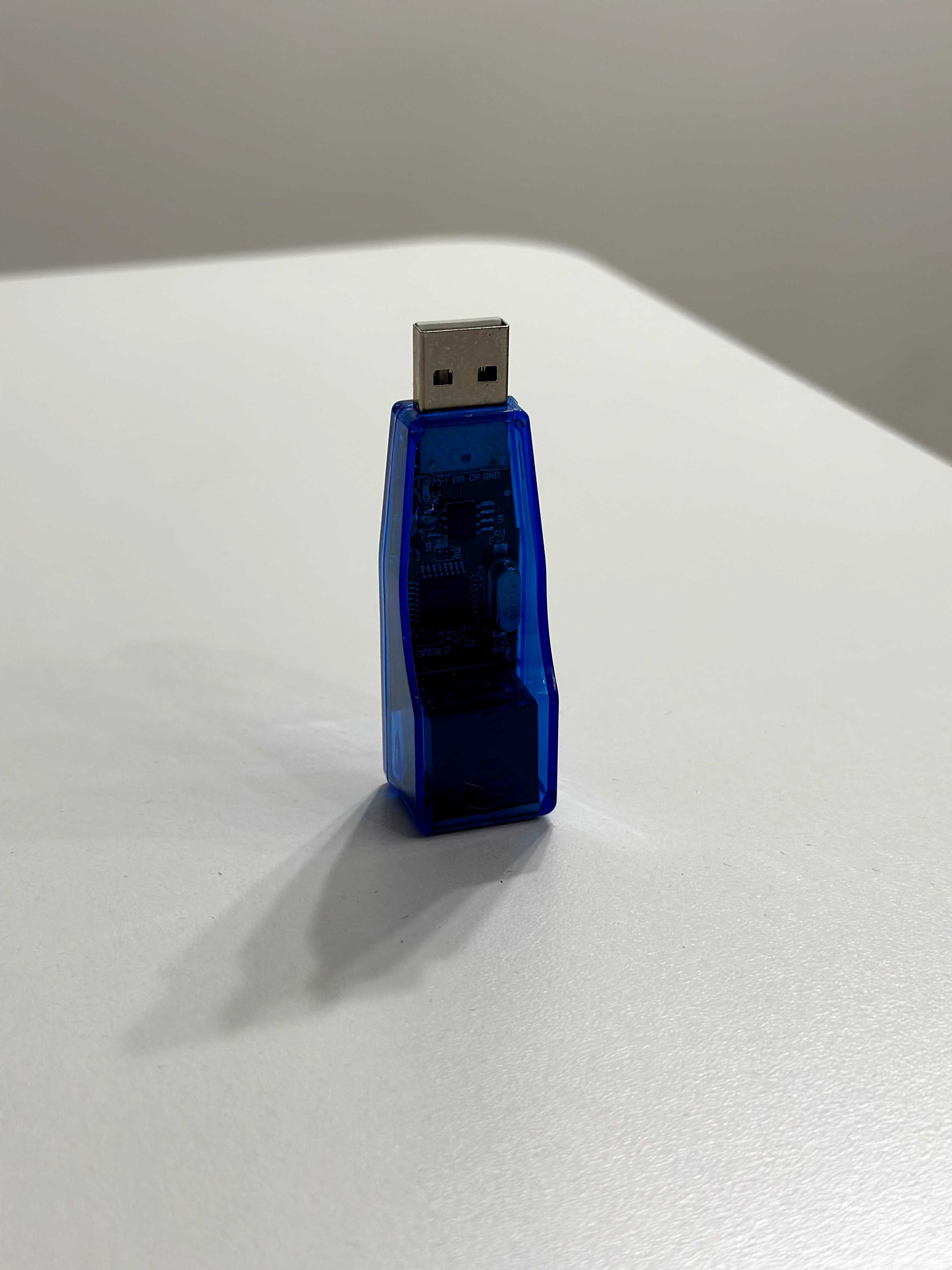Контролер USB 2.0 to Ethernet - Мережевий адаптер 10/100Mbps, Blue