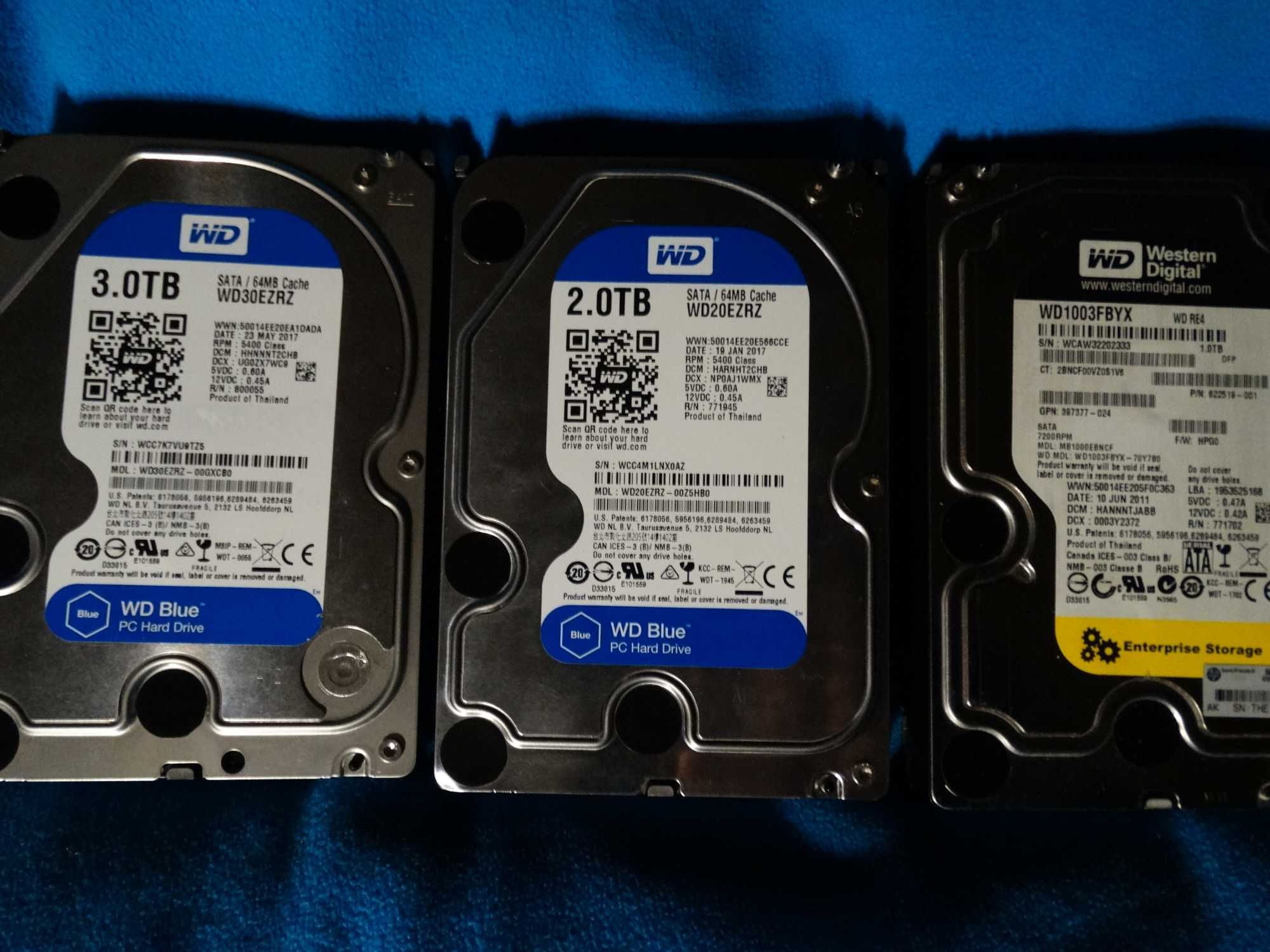 WD30EZRZ, WD20EZRZ, WD1003FBYX. Не рабочие.