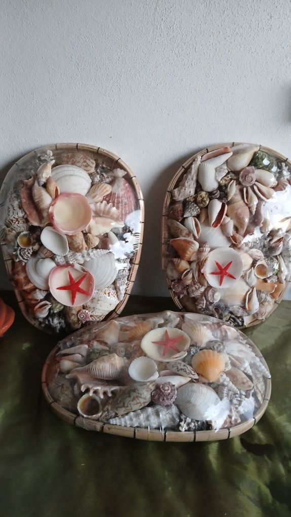 Cestas Com Conchas e Búzios