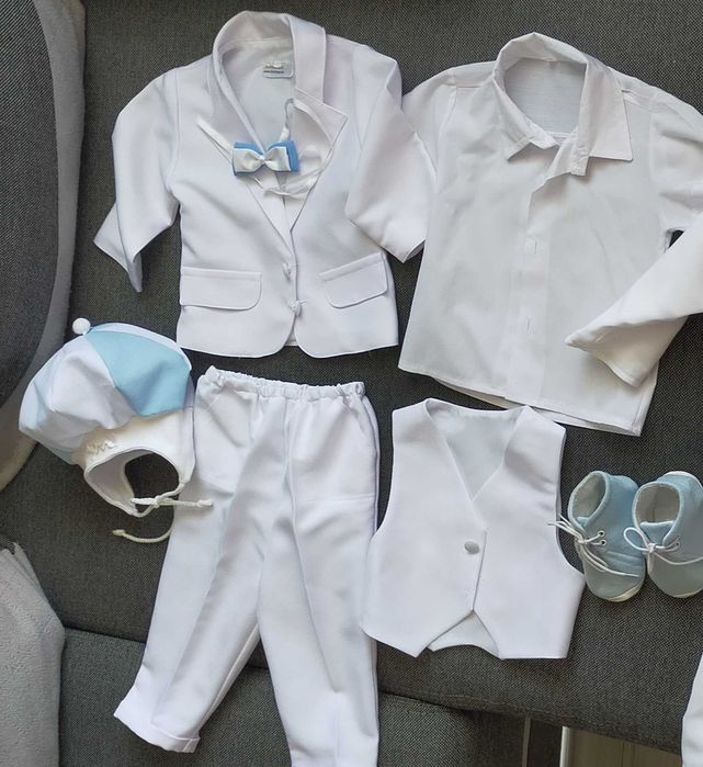 Ubranko na chrzest rozm.68 dla chłopca