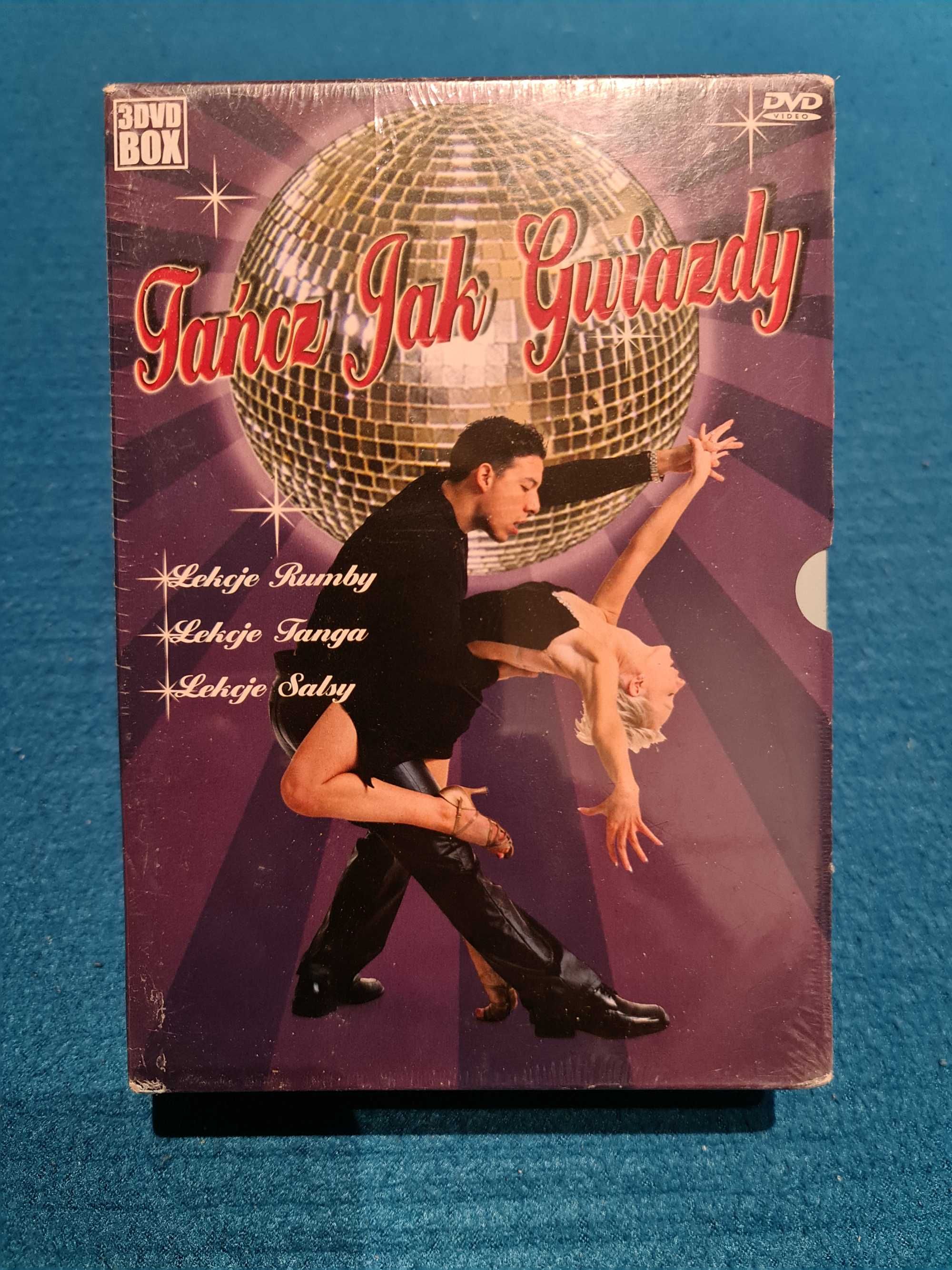 Tańcz Jak Gwiazdy. Rumba, Tango, Salsa. 3xDVD. Nowy Folia