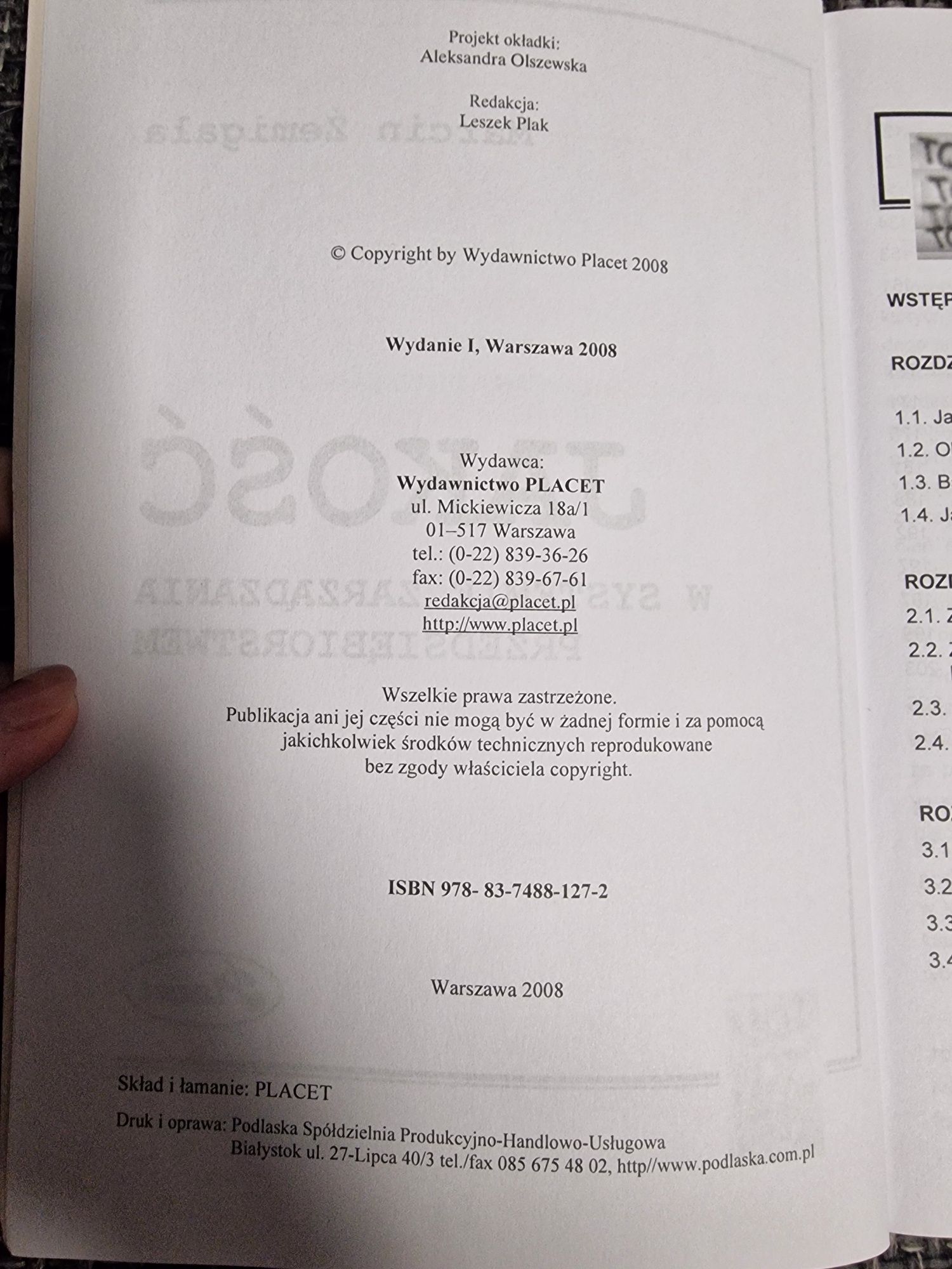 Książka Jakość w systemie zarządzania przedsiębiorstwem Marcin Zemigal