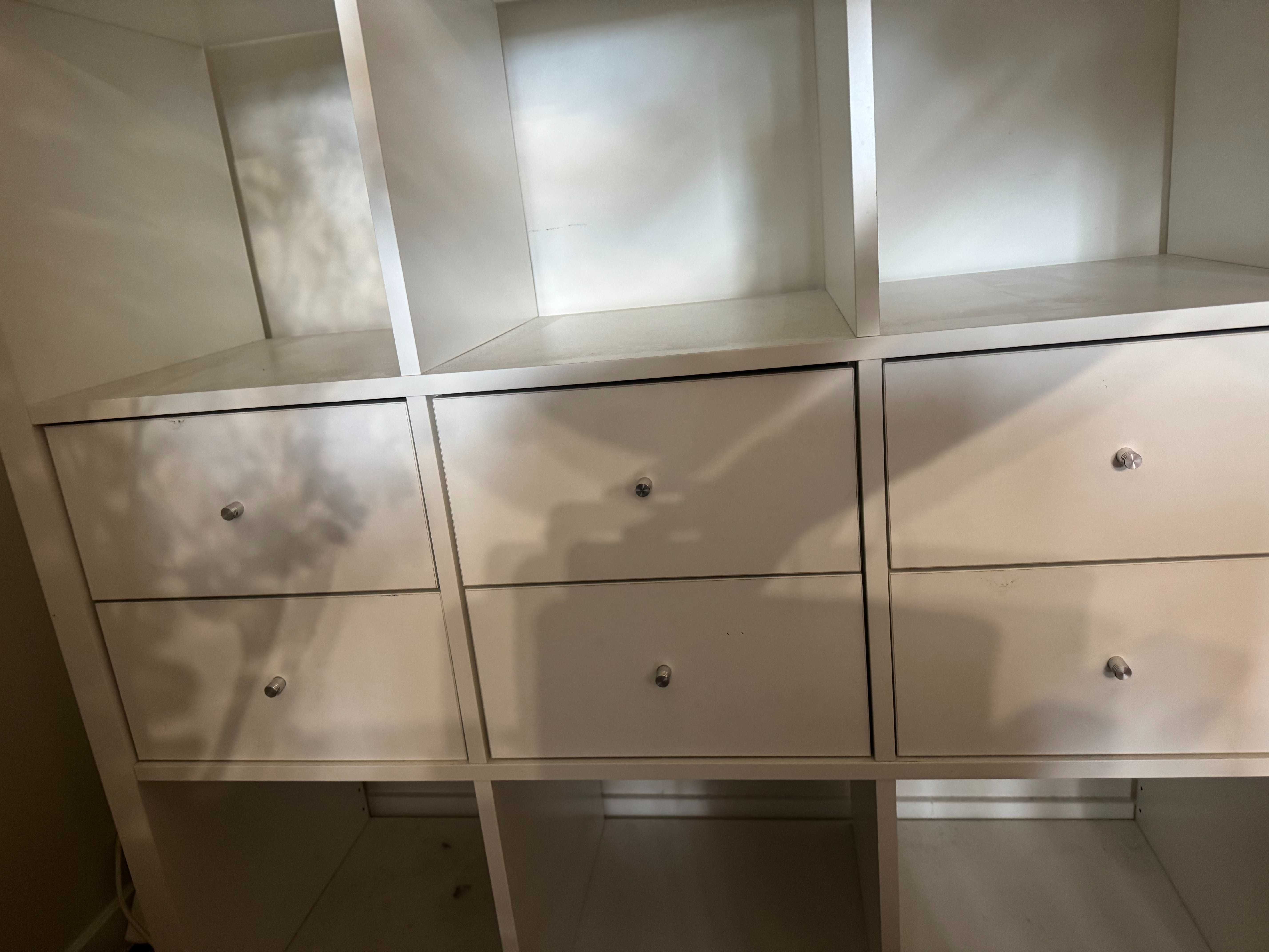 IKEA Kallax biały 3x4 z dodatkami
