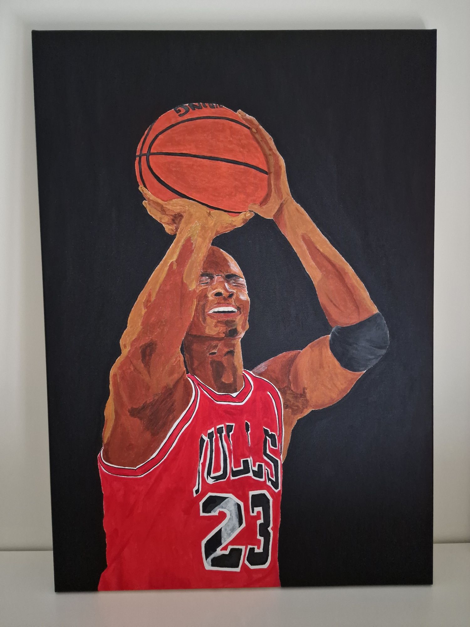 Pintura original Única de Michael Jordan acrílico em tela Original