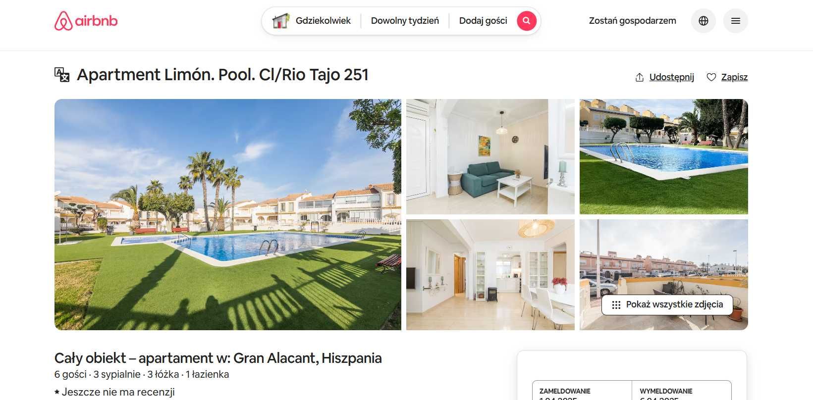 Gran Alacant 10 min od lot. Alicante. Terminy wolne Wrz/Paź/List.