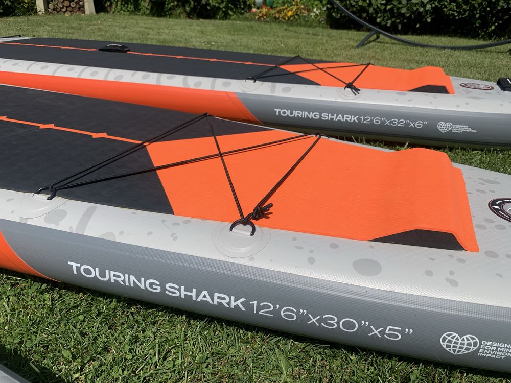 NOWA 2024r deska SUP 12,6x32x6  TOURING wiosło carbon 25PSI SHARK