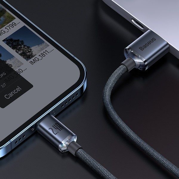 Кабель Baseus з чіпом USB to Ligtning 2.4A / 2М Швидка Зарядка iPhone