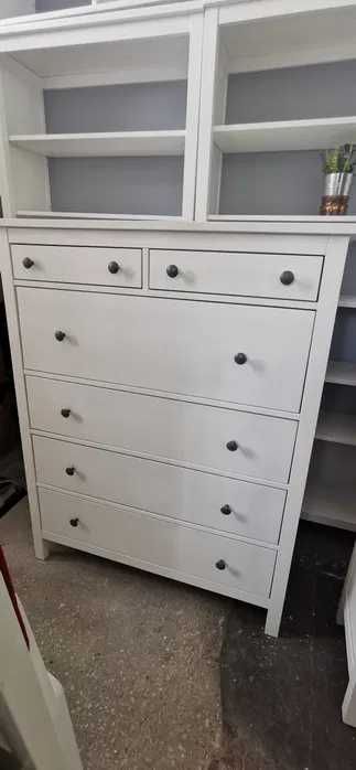 IKEA Hemnes komoda 6 biała bejca drewno, r.108x50x131 cm-dostawa grat